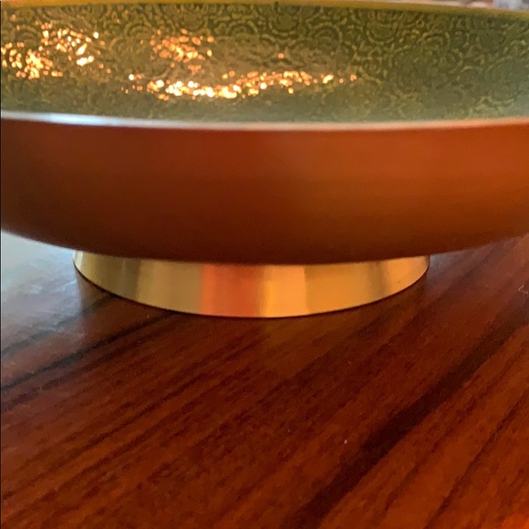 Target Accents Brass And Enamel 1 Decorative Green Bowl Poshmark
